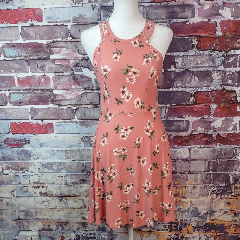 Derek Heart Floral Print Racerback Dress